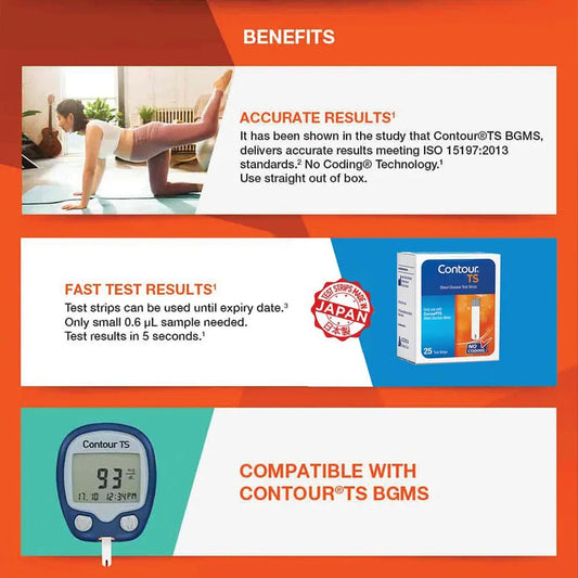 Contour TS Blood Glucose Test Strips (25) - Ascensia