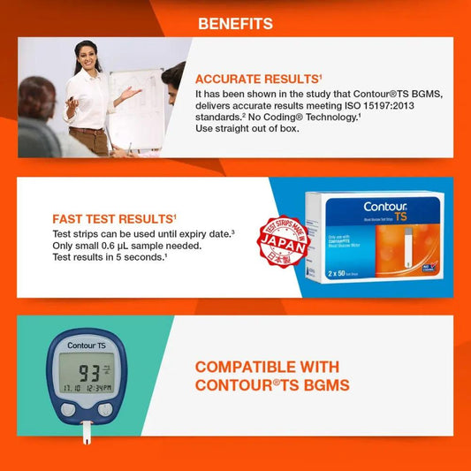 Contour TS Blood Glucose Test Strips (50) - Ascensia