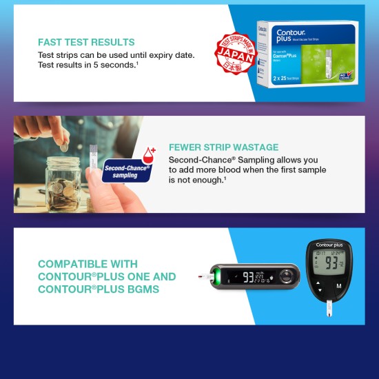 Buy Bayer Contour Plus Test Strips, 25 pcs Online at Best Prices