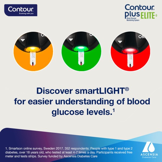 Contour Plus Elite Blood Glucose Monitoring System with 25 Contour