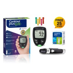 Contour Plus Blood Glucose Monitoring System with 25 Contour Plus